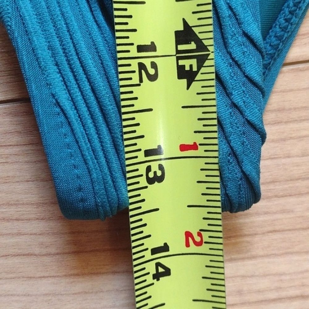 Zaful Teal Plunging Neckline Cross Tie Backless One Piece Swimsuit Size Small - Picture 10 of 11